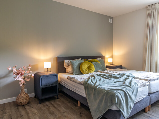 Boven en beneden twee tweepersoons slaapkamers